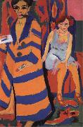 Ernst Ludwig Kirchner Self-Portrait with Model oil